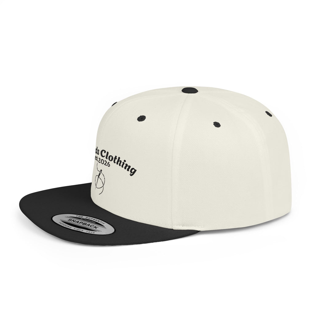 Snapback Hat — "Threads Clothing Embroidered Flat Bill Cap